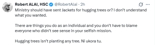 Robert Alai's scathing attack on Truphena Muthoni in her tree-hugging campaign. PHOTO/Screengrab by People Daily Digital/@RoberAlai/X