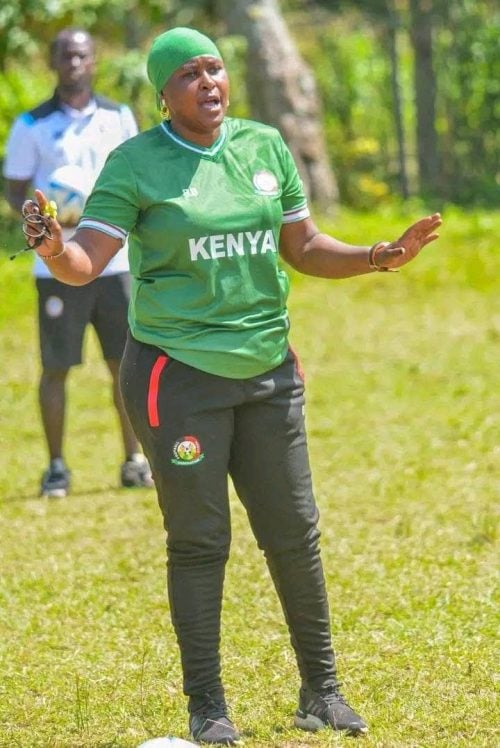 Harambee Starlets head coach Beldine Odemba previously. PHOTO/@beldine_odemba/X