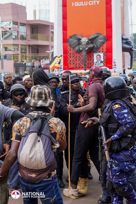 Violence scenes at Bobi Wine's camapign on Saturday, December 6, 2025 in Gulu. PHOTO/@HEBobiwine/X