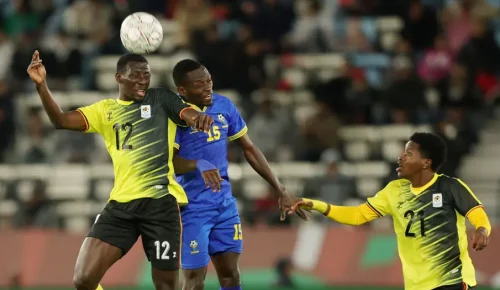 AFCON 2025 action between Uganda and Tanzania on Saturday, December 27, 2025 at the Stade El Barid in Rabat. PHOTO/CAF