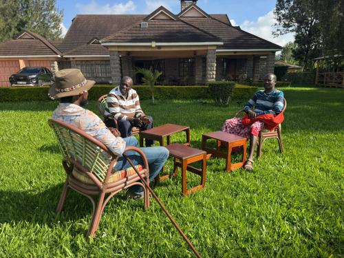 Rigathi Gachagua during a consultative meeting in his Wamunyoro residence: PHOTO/facebook.com/DPGachagua