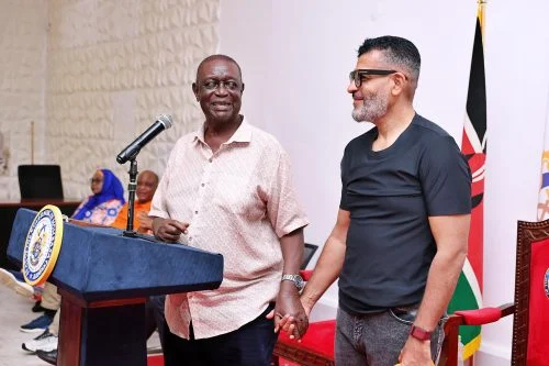 Oburu Oginga and Mombasa Governor Abdulswammad Nassir during the ODM meeting in Mombasa. PHOTO/https://www.facebook.com/abdulswamadnassir