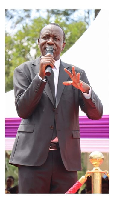 Kanduyi MP John Makali at the funeral service of his elder brother, the late Retired Mwalimu Patrick Wafula Makali, on Wednesday, December 10, 2025. PHOTO/@HonWetangula/X