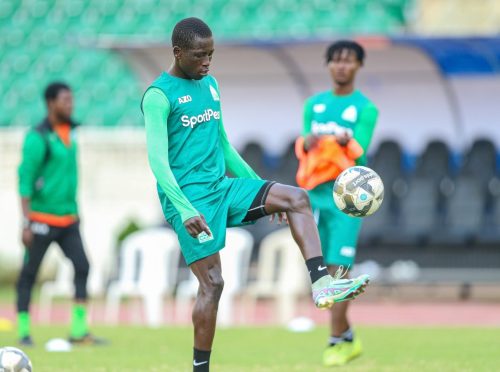 Gor Mahia's Bryton Onyona in training session. PHOTO/@OfficialGMFC/X