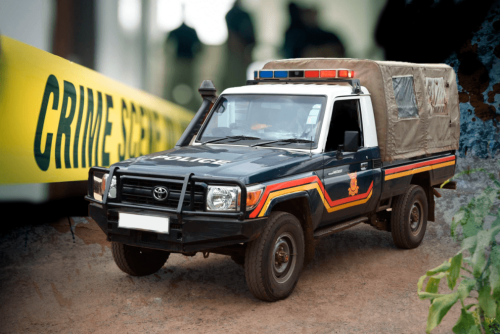 Police Land cruiser: PHOTO/Screengrab by People Daily Digital