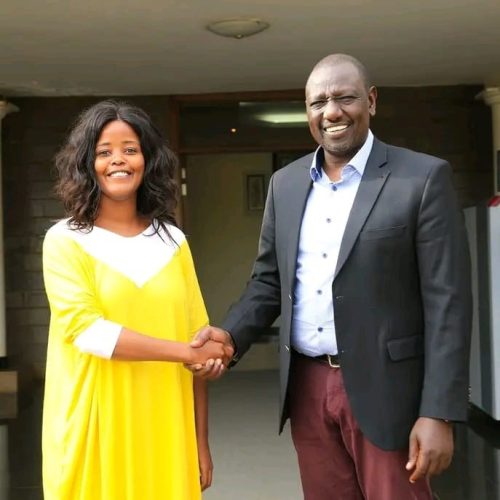 Monicah Muthoni and William Ruto during a past event. PHOTO/https://www.facebook.com/Muthoni Monicah Marubu