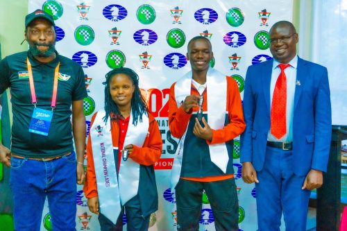 Jadon Simiyu and Jully Mutisya crowned the new Kenya National Chess Champions. PHOTO/https://www.facebook.com/Chess Kenya