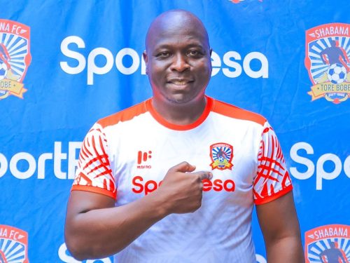 Andrew Mark Ongwae after signing with Shabana FC. PHOTO/https://www.facebook.com/Shabana Fc Kenya.
