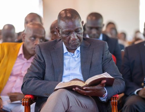 President William Ruto during a church service at ACK St Paul’s Church in Kariki, Othaya, Nyeri County. PHOTO/https://www.facebook.com/William Samoei Ruto