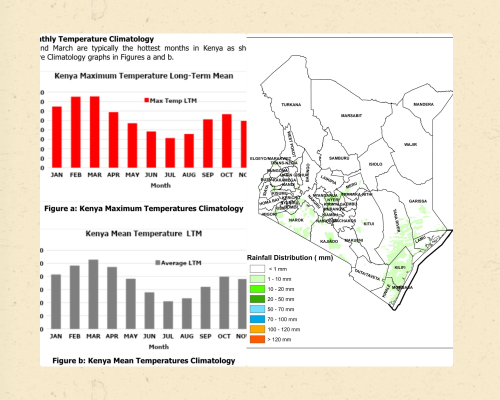 Photo collage showing Kenya’s climate conditions as posted by the Kenya Meteorological Department. PHOTO/@MeteoKenya/X