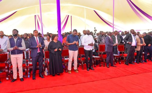 Nairobi Senator Edwin Sifuna during the burial of Embakasi North MP James Gakuya's mother in Murang'a on Saturday, January 3, 2026. PHOTO/@edwinsifuna/X
