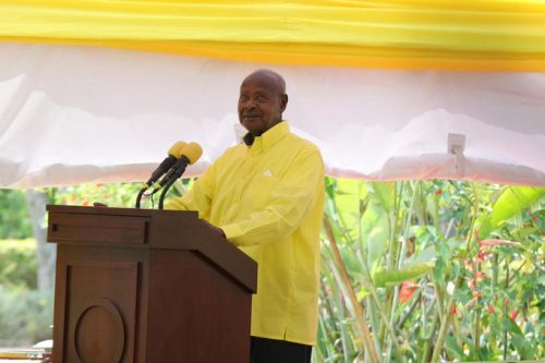President Yoweri Museveni speaking during his maiden 2026–2031 term address. PHOTO/@Railajunior /X