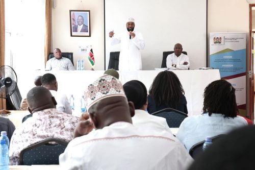 Mining and Blue Economy Cabinet Secretary Hassan Joho during a consultative meeting with Kwale County leadership on Friday, January 9, 2026. PHOTO/@HassanAliJoho/X