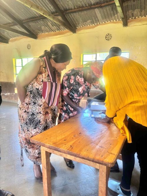 Tourism and Wildlife Cabinet Secretary Rebecca Miano participating in the UDA party grassroots elections at Kimaru Primary School in Kiriita Ward, Ndaragwa, Nyandarua County, on January 10, 2026. PHOTO/@rebecca_miano/X