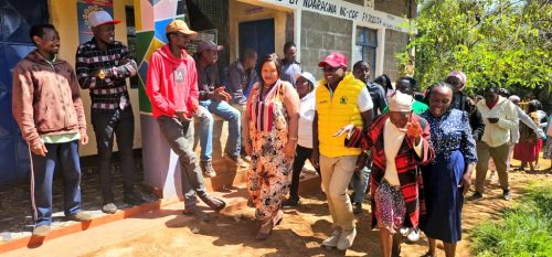 Tourism and Wildlife Cabinet Secretary Rebecca Miano participating in the UDA party grassroots elections at Kimaru Primary School in Kiriita Ward, Ndaragwa, Nyandarua County, on January 10, 2026. PHOTO/@rebecca_miano/X