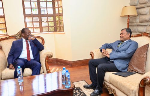 Prime Cabinet Secretary Musalia Mudavadi during the signing of the condolence book at the Bangladesh High Commission in Nairobi on Tuesday, January 6, 2026. PHOTO/@MusaliaMudavadi/X