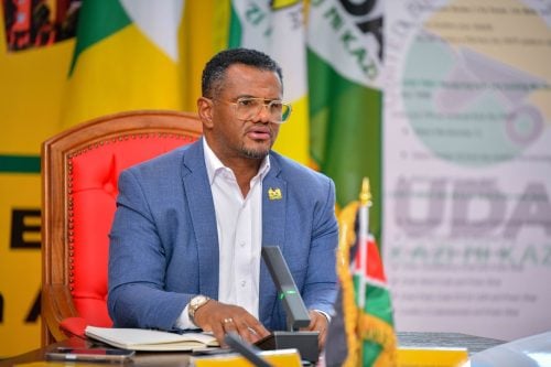 Hassan Omar Hassan during the UDA NEC meeting in Nairobi on January 2, 2026. PHOTO/@UDAKenya/X