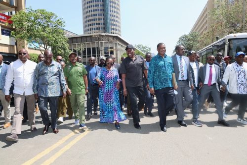 United Opposition during their march to IG Kanja's office. PHOTO@skmusyoka/X