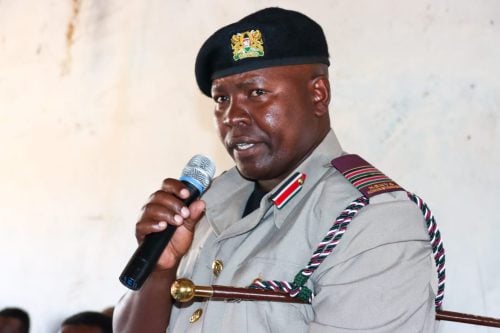 Habaswein Deputy County Commissioner William Langat during a peace meeting in Sericho, Isiolo County, on January 21, 2026. PHOTO/@NDMA_Kenya/X
