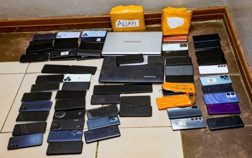 Some of the recovered phones following an intelligence-led operation in various parts of the city on January 2026. PHOTO/@DCI_Kenya/X