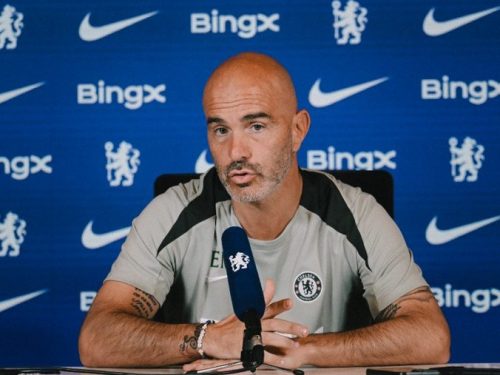Enzo Maresca during a past event. PHOTO/@ChelseaFC /X