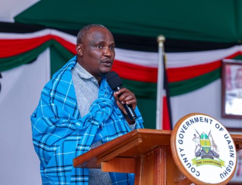 Treasury CS John Mbadi speaks during a public forum in Uasin Gishu County on Sunday, January 18, 2026. PHOTO/Eric Mutai