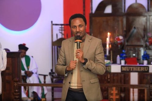 Kiambu Senator Karungo wa Thang’wa during a church service in Kiambu on Sunday, January 11, 2026: PHOTO/facebook.com/DPGachagua