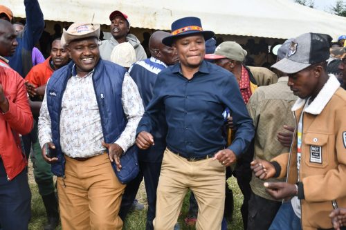 Molo MP Kimani Kuria at Machatha Secondary on Thursday, January 8, 2026, during the commissioning of a classroom and laboratory funded by NG-CDF. PHOTO/Bernard Waweru