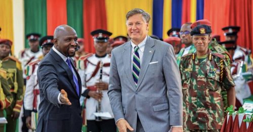 Interior CS Kipchumba Murkomen with United States Deputy Secretary of State, Christopher Landau. PHOTO/@DeputySecState/X