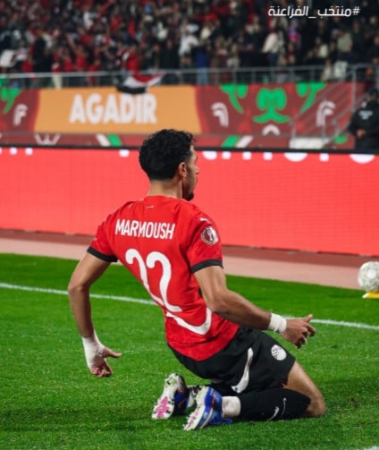 Omar Marmoush celebrating after opening the scoring against Ivory Coast in AFCON tournament on Saturday January 10, 2026. PHOTO/@EgyptNT/X