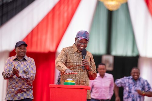 President William Ruto during NYOTA Business Start-Up Capital disbursement project at Kinoru Stadium, Meru County on Thursday, January 22, 2026: PHOTO/@WilliamsRuto/X