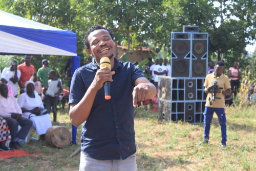 Peter Salasya addressing residents of Mumias East at a apast function.PHOTOhttps://www.facebook.com/peter.eunice.509