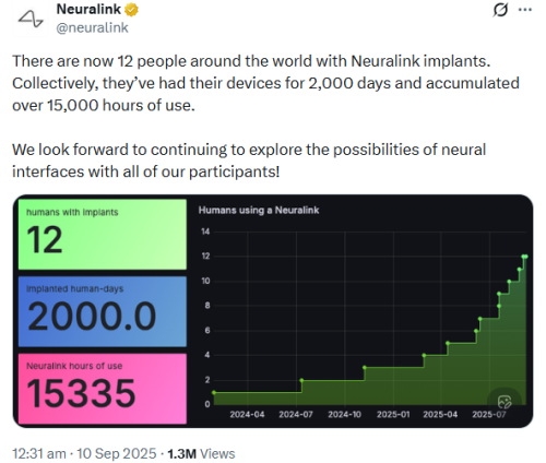 X post by Neuralink. PHOTO/Screengrab by People Daily Digital