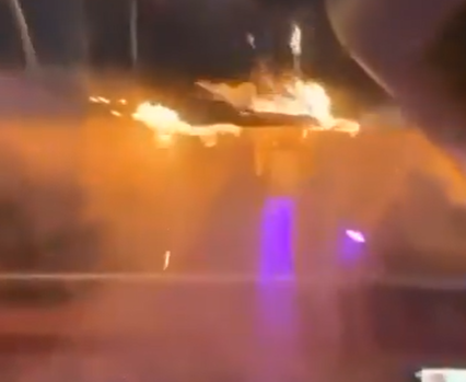 Fire rise from Le Constellation bar, in a video shared on social media by @TonyTruant01. PHOTO/Screengrab by People Daily Digital