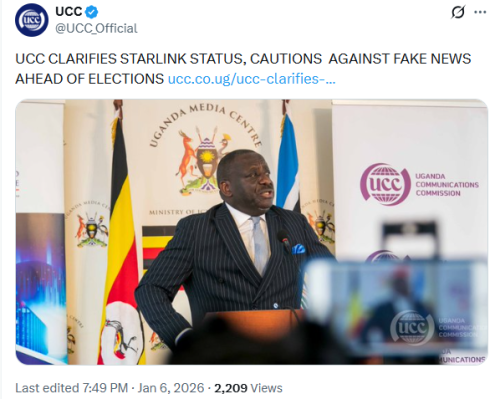X post by UCC. PHOTO/Screengrab by People Daily Digital