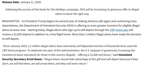 A section of the Homeland Security press release. PHOTO/Screengrab by People Daily Digital.
