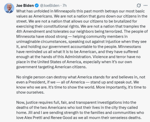 X post by Joe Biden. PHOTO/Screengrab by People Daily Digital