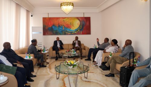 The fourth President Uhuru Kenyatta and other delegation in Lomé, Togo during the AU-led mediation for the Eastern Democratic Republic of Congo (DRC) peace process: PHOTO/@4thPresidentKE/X