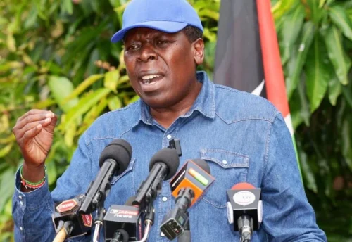 Eugene Wamalwa addressing a press briefing on Wednesday, November 26, 2025. PHOTO/@EugeneLWamalwa/X
