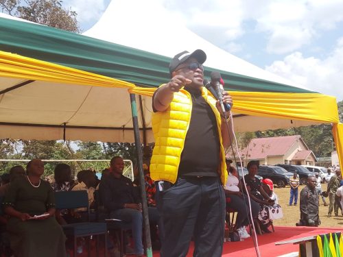 Former Kiminini Constituency Member of Parliament (MP) Chris Wamalwa speaks at Kabuyefwe on Thursday, January 29, 2026. PHOTO/Emanuel Tarus