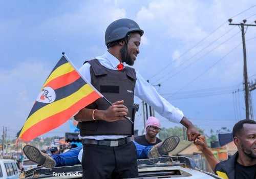 The National Unity Platform (NUP) leader and Uganda’s opposition leader, Bobi Wine during his pas rally: PHOTO/facebook.com/www.bobiwine.ug