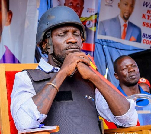 Ugandan Opposition leader Bobi Wine during a rally at Kajjansi Clays playground in Busiro South: PHOTO/facebook.com/www.bobiwine.ug