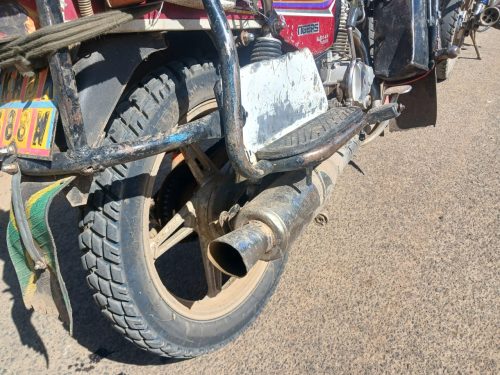 A motorbike with a modified exhaust. PHOTO/Wanjira E Wachira