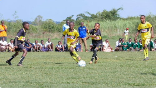 Under 15 players in football action. PHOTO/@Football_Kenya/X