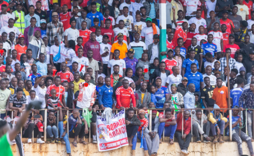 Shabana FC supporters ata Gusii Stadium on Sunday, January 11, 2026. PHOTO/@husseinmoha/X
