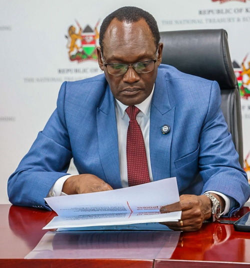 Treasury Principal Secretary Chris Kiptoo during a briefing by the project team on the automation of Kenya's external debt payment platform, on Tuesday, January 27, 2026. PHOTO/@kiptoock/X
