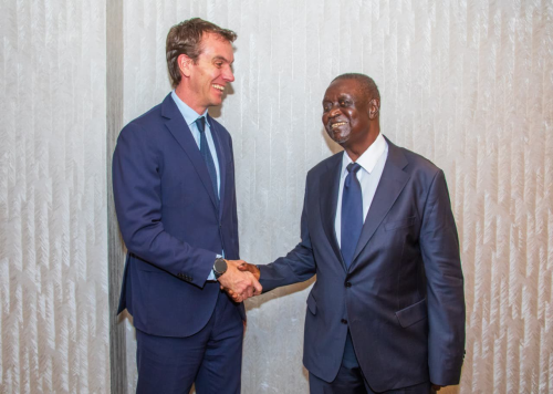 ODM Party Leader Oburu Oginga with Charge d'Affaires at the British High Commission in Nairobi, Dr Ed Barnett, during a courtesy call on Tuesday, January 27, 2026. PHOTO/@DrOburu_OX