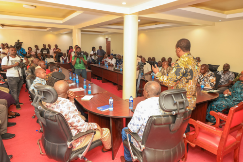 Prime Cabinet Secretary Musalia Mudavadi, during an engagement with landowners over the construction of Kidundu Stadium in Vihiga County on Saturday, January 31, 2026. PHOTO/@MusaliaMudavadi/X