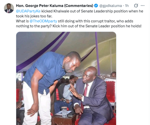 Statement of MP Peter Kaluma calling for Edwin Sifuna's ouster from his Senate leadership. PHOTO/Screengrab by People Daily Digital/@gpdkaluma/X
