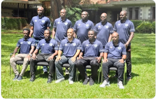 The new Nairobi United technical bench. PHOTO/Screengrab by People Daily Digital/@TeyaKevin/X